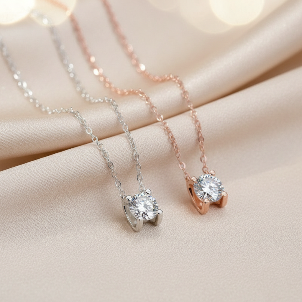 Silver and Rose Gold on Champagne Silk